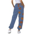thumbnail image 4 of BODOAO Halloween Sweatpants Women 2025 High Waisted Cinch Bottom Baggy Active Joggers Pants Novelty Lounge Bottoms Pockets Sweatpants Joggers Pants Workout Yoga Pants Light Blue 4Xl, 4 of 6