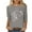 Gray, variant on SHE IS Womens 3/4 Sleeve Tops, Long Sleeve V Neck Shirts for Women Plus Plus Size Tops for Women 3x White Blouse for Women Lace Basic Tees for Women Cotton Pack