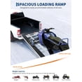thumbnail image 5 of Heavy Duty 1500 lbs Aluminum Tri-Fold Snowmobile Loading Ramp – Wide Non-Slip Surface, Collapsible, Safety Straps, Ski Guides – for Motorcycle, ATV, UTV, Lawn Mower, Truck & Trailer, 5 of 8