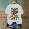 thumbnail image 2 of Dmsael Christmas T Shirts Christmas Graphic Shirt for Women Casual Holiday Short Sleeve Tee Xmas Funny Printed Winter Tshirt Tops White,M, 2 of 6