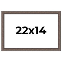 22x14 Frame Silver Real Wood Picture Frame Width 1.25 Inches | Interior Frame Depth 0.5 Inches |