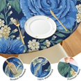 thumbnail image 4 of Pioneer Flower Floral Print Pattern Round Fitted Tablecloth with Elastic Edge,Dining Table Cover Waterproof,Outdoor Round Tablecloth for Camping,Dining,Indoor and Outdoor, 4 of 7