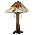 thumbnail image 3 of 60W X 2 Tiffany Table Lamp With Pull Chain Switch With Resin Lamp Body, 3 of 5