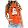 thumbnail image 3 of Boo Boo Crew Ghost Nurse Halloween Tshirts Women 2025 Short Sleeve Crewneck Funny Graphic Halloween Shirts for Women, 3 of 4