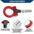 thumbnail image 4 of Gancho de Remolque Único Bargains / Gancho de Remolque de Parachoques Frontal Universal para Automóviles / Gancho de Remolque Rotativo de Metal Duradero 19cm 2.5mm 1pcs Rojo, 4 of 7