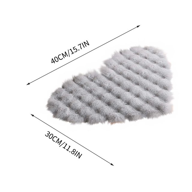 TIMIFIS Tapis en Forme de Cœur Style Crème à Bulles pour Salon Tapis de Table Basse pour Canapé Simple Tapis Coussins de Maquillage pour Vestiaire