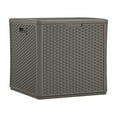 thumbnail image 2 of Suncast 60 Gallon Resin Outdoor Patio Storage Cube Deck Box, Stoney (2 Pack), 2 of 4