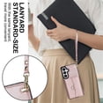 thumbnail image 5 of For Samsung Galaxy A55 5G RFID Blocking Protective Purse Wallet Case Magnetic Organ Style Flip Cover Multi-Card Slots Pocket With Detachable Shoulder Strap And Wrist Strap,Rose gold, 5 of 10