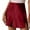 Red, variant on EDFBUYKRS Female Skirts Short Skirts for Women Xxs Womens Skirts Summer Dressy Casual High Waisted Ruffle A Line Silk Satin Skirts