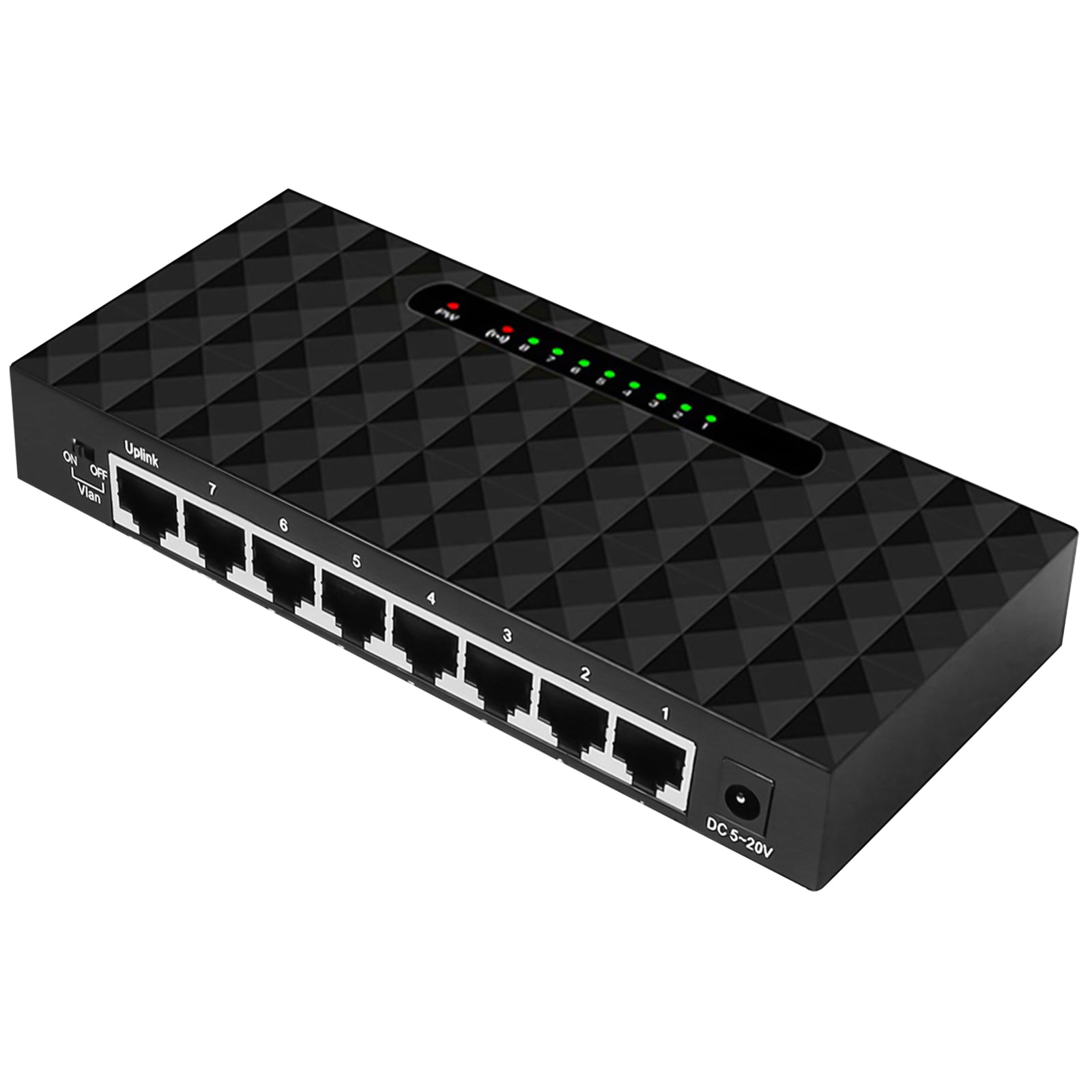 8Port Fast Ethernet SPoE Switch Plug & Play Desktop Splitter for network cam 