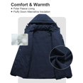 thumbnail image 3 of Chrisuno Big and Tall Puff Jacket Men Hooded Winter Coat Warm Puffer Jacket Thicken Cotton Coat with Removable Hood Navy Blue 3X, 3 of 5