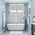 thumbnail image 3 of Gray Flowers Kitchen Curtains Sets for Windows 36 Inch Length, Farmhouse Pastoral Vintage Plants Branches Rod Pocket Window Treatments Tier Curtains and Valances Set for Bedroom/Bathroom, 3 of 8