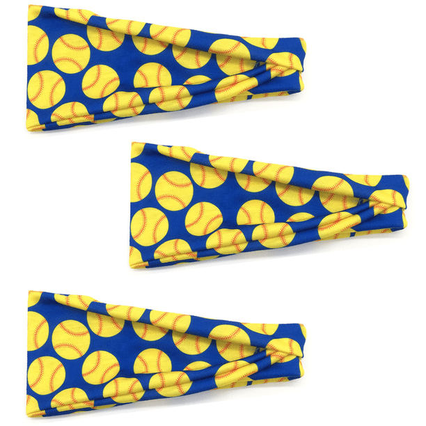 Diademas elásticas de softball - para mujeres, adolescentes, niños - Bandas de sudor sedosas para softball - Deportes - Yoga - Moda Ormromra