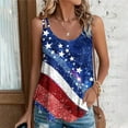 thumbnail image 2 of GERsome 4th of July Tank Tops for Women Summer American Flag Graphic Tees Crewneck Sleeveless Flowy Loose T-Shirts S-3XL, 2 of 6