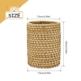 thumbnail image 2 of Paquete de 2 portalápices de ratán hecho a mano organizador de bolígrafos Boho accesorios de escritorio portavasos accesorios de escritorio soporte estético para escritorio lindo, 2 of 5