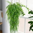 thumbnail image 2 of Artificial Hanging Plants Ferns Faux Fake Plants for Patio Porch Outdoor Decor (2 Pcs), 2 of 5