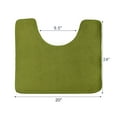 thumbnail image 4 of Clara Clark Bath Mat Bathroom Rug - Absorbent Memory Foam Bath Rugs - Non-Slip, Thick, Cozy Velvet Feel Microfiber Bathrug, Plush Shower, Toilet- Floor Bathmats Carpet - Sage - Contour Size 24"x20", 4 of 5