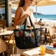 thumbnail image 5 of Bolso de playa colorido para mujeres, hombres y adolescentes, de tela Oxford transparente, organizador de viaje, bolsa de almacenamiento transparente para natación, compras, hogar, oficina, picnic,, 5 of 6