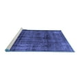 thumbnail image 2 of Ahgly Company Machine Washable Indoor Rectangle Abstract Blue Modern Area Rugs, 3' x 5', 2 of 4
