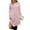 Pink, variant on Women's Fashion Casual Dress with Pockets Decorative Buttons Polka Dot Prints Round Neck Long Sleeves for Spring and Autumn Outings,Blue,L