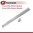 thumbnail image 5 of Unique Bargains 12 Set 14G Bicycle Spokes Bike Wheel Spokes 304 Stainless Steel Silver Tone-289mm, 5 of 7