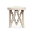 thumbnail image 4 of Magnussen Home Bostwick Coconut Cream Round End Table, 4 of 7