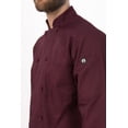 thumbnail image 7 of Chef Works Men's Morocco Chef Coat, Three-Quarter Sleeve Chef Jacket with Pockets, XS, Merlot, 7 of 7