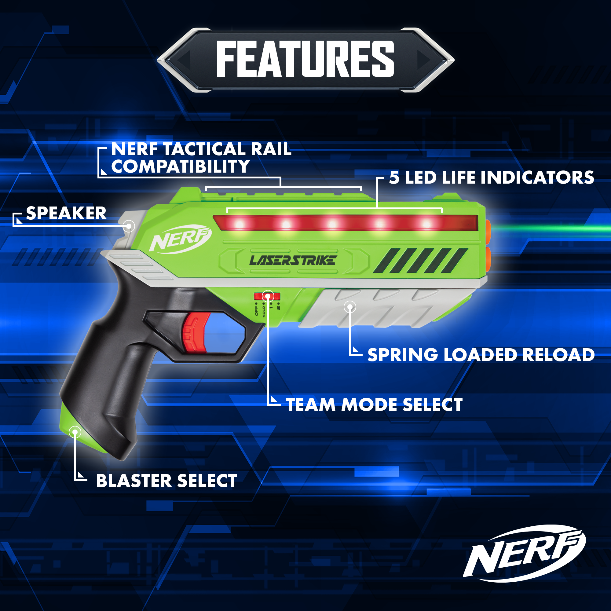 Nerf Laser Strike 2-Player Laser Tag Blaster Set - image 3 of 8