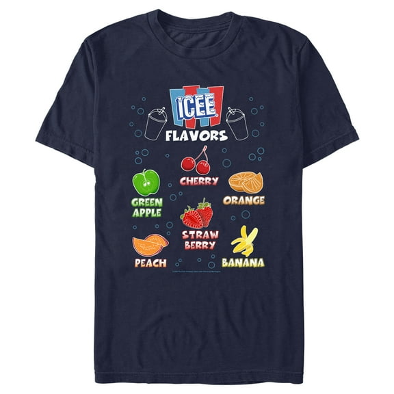 Men's ICEE Flavor Chart Graphic Tee Navy Blue Small