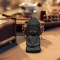 thumbnail image 2 of Pequeño Buda Negro Cerámica Té Mascota Monje Té Mascota Miniatura Coleccionable Arte Artesanía Buda Estatua Té Mascota Decoración Monje Adornos para perfecl Pequeña estatua de Buda, 2 of 8