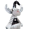 thumbnail image 3 of STP Goods Reindeer with Blue Glitter Hat Fabric Christmas Decoration - N/A, 3 of 4