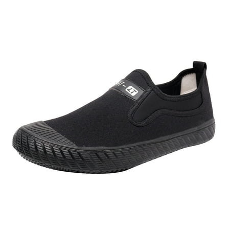 

MIASHUI Men Shoes Men Shoes Breathable Canvas Men Shoes Autumn Rubber Soled High Top Shoes Black 8