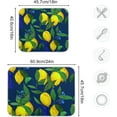 thumbnail image 2 of GZHJMY Fruit Floral Dish Drying Mat Lemon Peacock Blue Leaves Microfiber Absorbent Drying Pad Heat Resistant Kitchen Countertop Island Protector Holiday Gift 16" × 18", 2 of 6