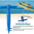 Outdoor Umbrella Base, Adjustable Plastic Sand Anchor Stand, Patio Sun
