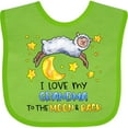 thumbnail image 3 of Inktastic I Love My Grandma to the Moon and Back Cute Sheep Boys or Girls Baby Bib, 3 of 4