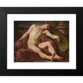 thumbnail image 2 of Jean-Simon Berthélemy 24x19 Black Modern Framed Museum Art Print Titled - A Dying Gladiator (1773), 2 of 5
