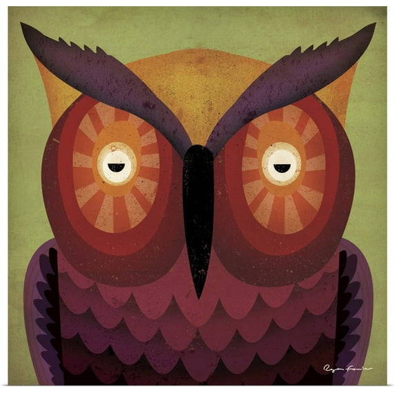 Great BIG Canvas | Rolled Ryan Fowler Poster Print entitled Owl WOW