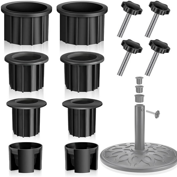 12pcs Patio Umbrella Base Parasol Stand Replacement Parts Umbrella Base Hole Ring Cover & M8 Screws
