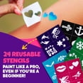 thumbnail image 4 of Kit de pintura facial Blue Squid, juego de plantillas para niños de 18 colores, 4 of 6