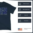 thumbnail image 6 of Blue American Flag Courage Loyalty Honor T-shirt USA Military Proud Veteran's Day Don't Tread on Me Men's Tee, 6 of 7