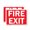 #N/A, variant on (2 Pack) Fire Exit Sign (white text on red background) OSHA Sign 5 Inch X 3.5 Inch Vinyl Label Decal Sticker Weather Resistant, UV Protected for Workplace, Business, and Construction