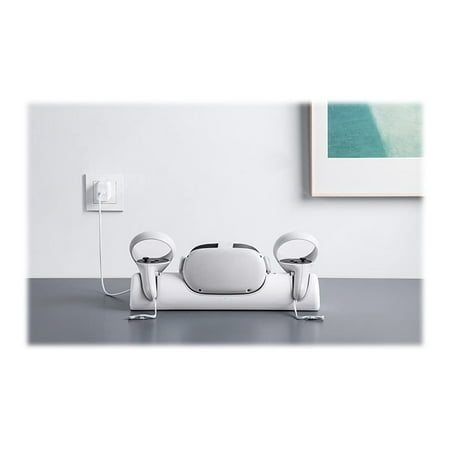 Anker - Charging Dock with Rechargeable Batteries for Meta Quest 2 VR Headset and Controllers - White
