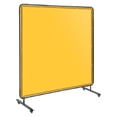 thumbnail image 1 of Eastvita 6x6FT Welding Screen with Frame Flame - Resistant PVC Curtain Transparent Safety Panel Lockable Swivel Wheels for Workshop Garage Metalworking (Yellow), 1 of 6