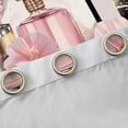 thumbnail image 4 of Pink Floral Blackout Curtains Modern Fashion Girly Curtains Romantic Makeup Themed Bedroom Curtains Black White Stripe Window Curtains Women Perfume Print Curtains,104"Wx84"L, 4 of 6