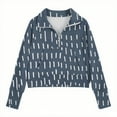 thumbnail image 4 of MKOSPLRT Fall Sweatshirts for Girl 5-14Y Long Sleeve Zip Up Casual Pullover Tops Casual Striped Raglan Shirts Loose Fit Crop Tops with Thumb Holes, 4 of 5