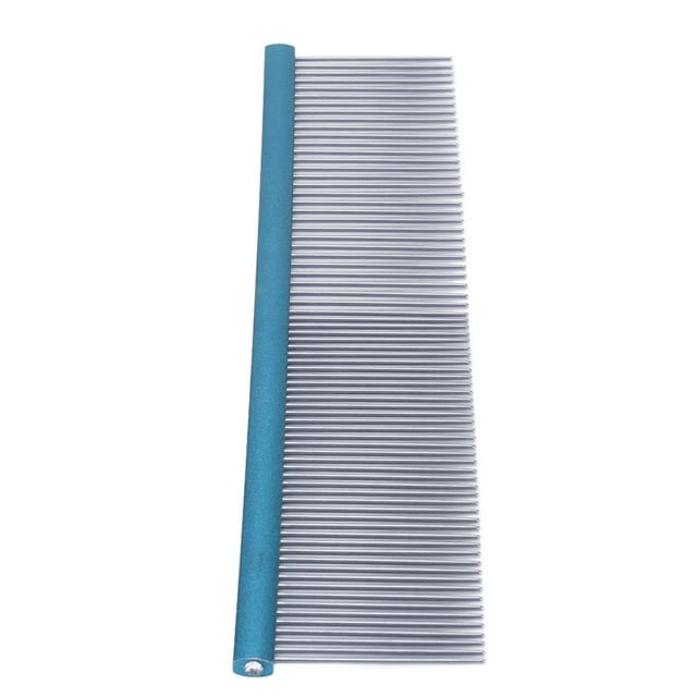 Peigne en Acier pour Animaux de Compagnie, Réutilisable Empêche les Extrémités Arrondies de Massage de Peigne de Toilettage de Chien Statique pour les Races à Poil Court Rouge 16cm / 6,3in, Violet 19cm / 7,5in, Bleu 22cm / 8.7in, Vert 13cm / 5,1in