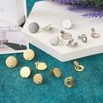 thumbnail image 5 of U8MO 32Pcs Flat Round Stainless Steel Stud Earring Findings Friction Ear Nuts 12~16mm, 5 of 8