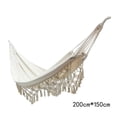 thumbnail image 3 of Hamaca Brasileña Baoblaze de Macramé con flecos 2 personas lona columpio red Cama para dormitorio Patio 7874 x 5906 pulgadas, 3 of 8
