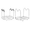 thumbnail image 4 of 2Pcs Stainless Steel Steam Rack Pressure Cooker Accessories With Silicone Handle, 4 of 7