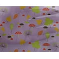 thumbnail image 4 of oneOone Georgette Viscose Fabric Mushroom|Leaves & Floral Clip Art Print Sewing Fabric BTY 42 Inch Wide, 4 of 4